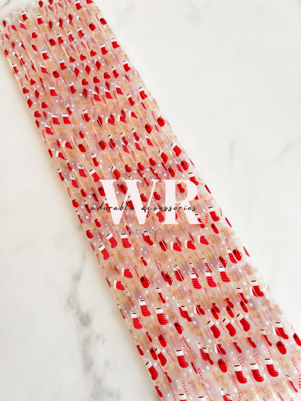 10pk 12 inch Christmas straws