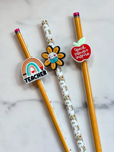 Teacher straw charms
